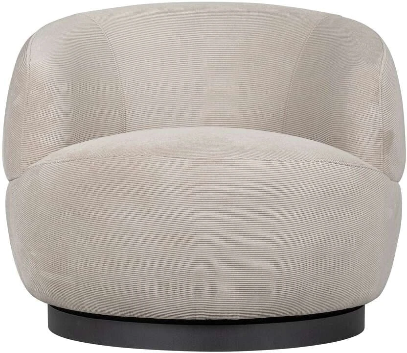 Fotel obrotowy Woolly sztruksowy/naturalny