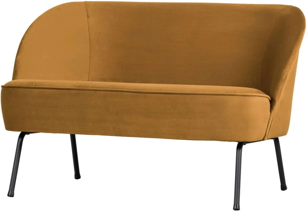 Sofa 2-osobowa musztardowa velvet Vogue