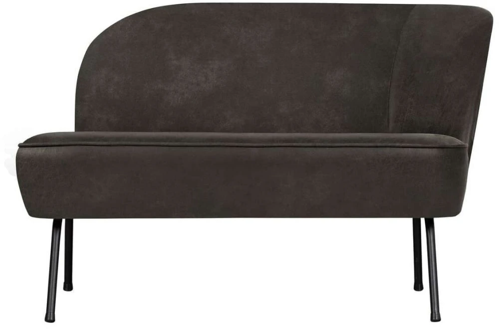 Sofa skóra czarna Vogue - prawa