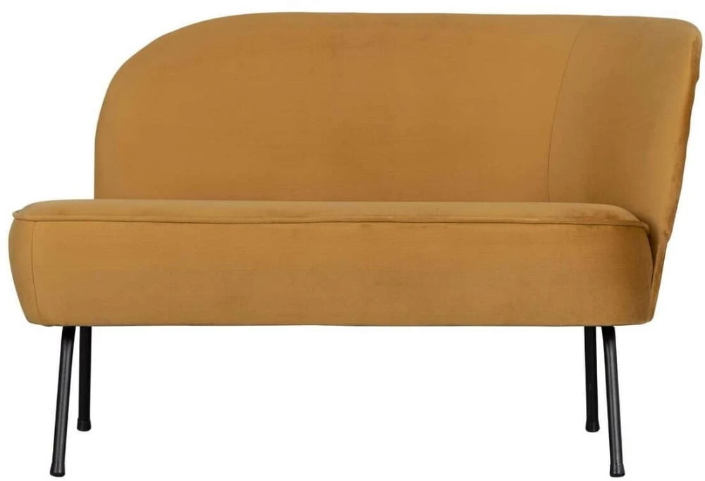 Sofa musztardowa velvet - prawa