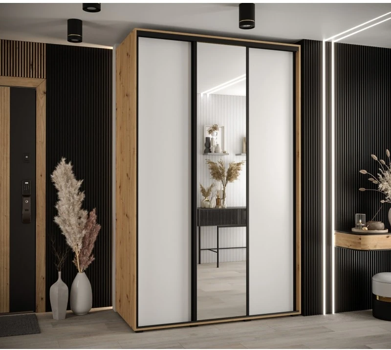 Szafa przesuwna z lustrem wysoka Davos 3 150 głębokość 60 cm