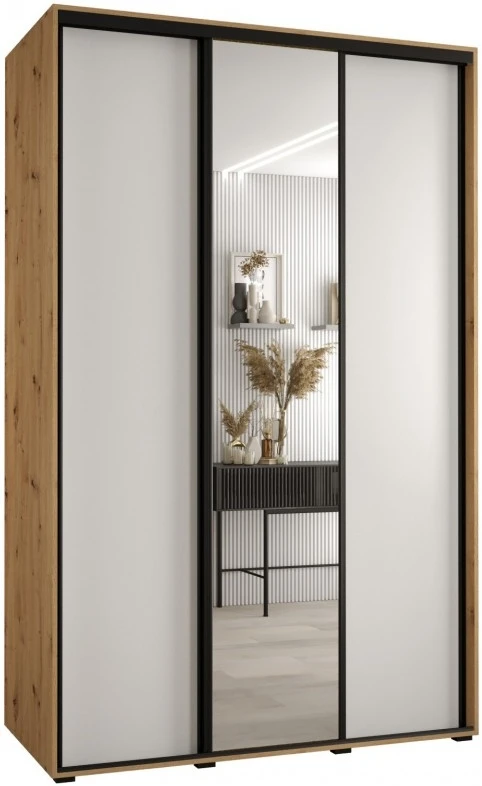 Szafa przesuwna z lustrem wysoka Davos 3 150 głębokość 60 cm