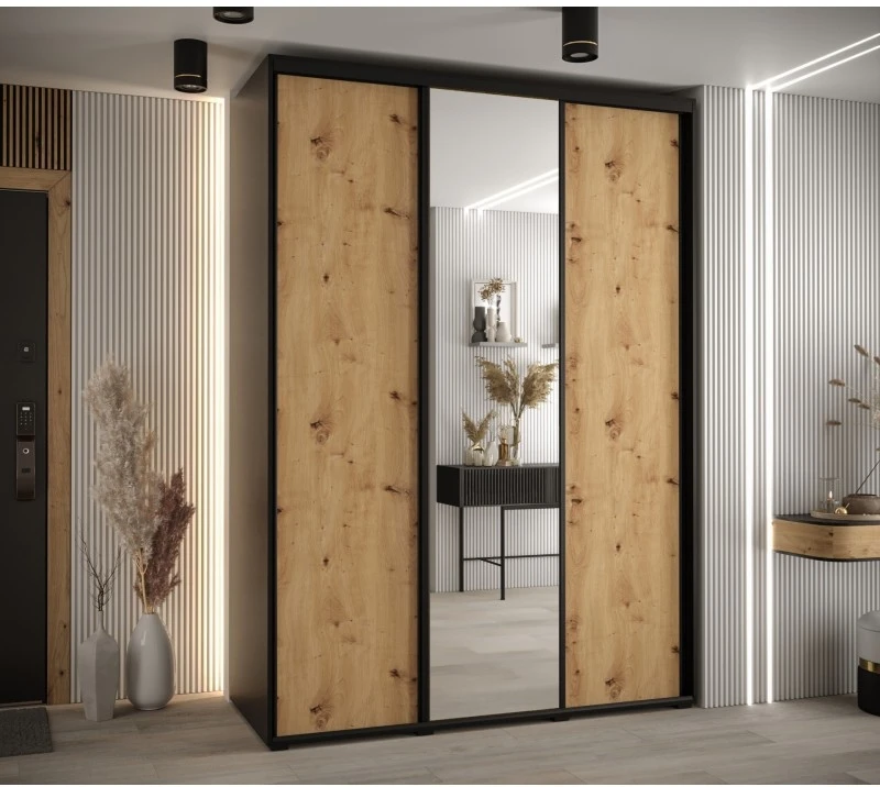 Szafa przesuwna z lustrem wysoka Davos 3 180 głębokość 60 cm