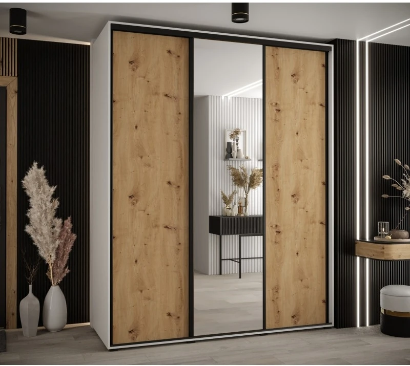 Szafa przesuwna z lustrem wysoka Davos 3 190 głębokość 60 cm