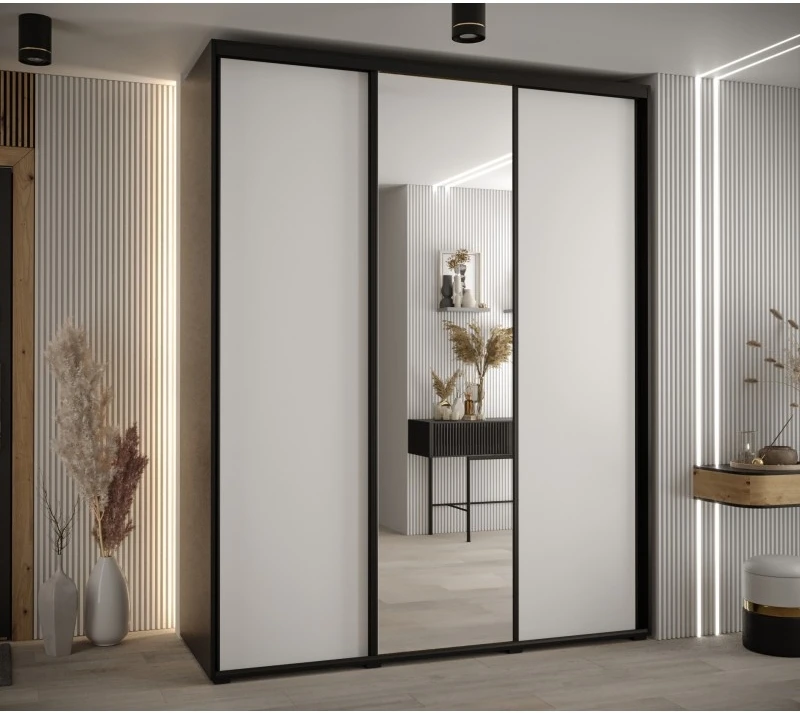 Szafa przesuwna z lustrem wysoka Davos 3 200 głębokość 60 cm
