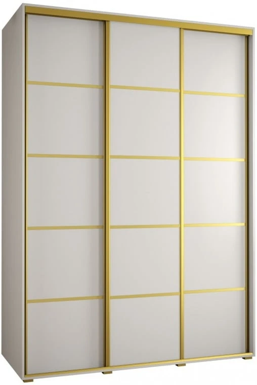 Vysoká šatní skříň s posuvnými dveřmi Davos 4 180, hloubka 60 cm, výška 235,2 cm
