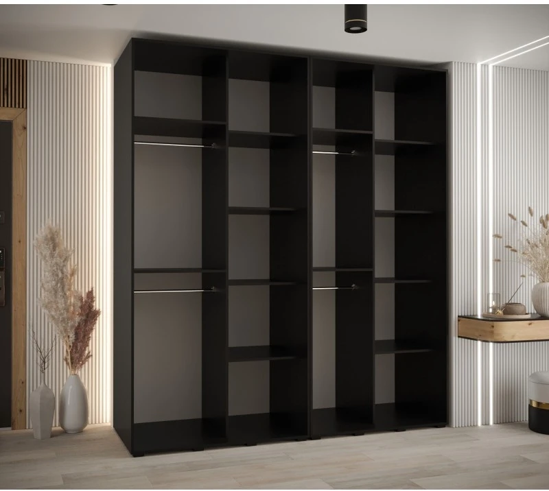 Vysoká šatní skříň s posuvnými dveřmi Davos 3 210, hloubka 60 cm, výška 235,2 cm