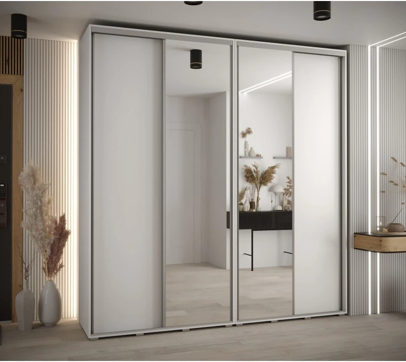 Vysoká šatní skříň s posuvnými dveřmi Davos 3 230, hloubka 45 cm, výška 235,2 cm