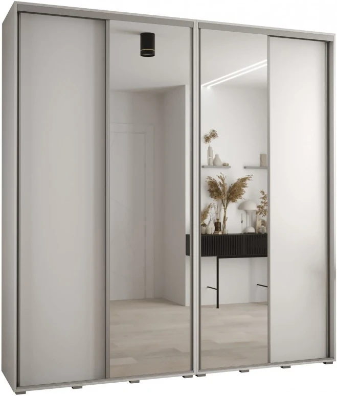 Vysoká šatní skříň s posuvnými dveřmi Davos 3 230, hloubka 45 cm, výška 235,2 cm