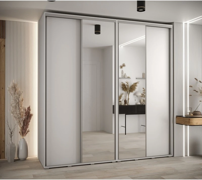 Vysoká šatní skříň s posuvnými dveřmi Davos 3 230, hloubka 60 cm, výška 235,2 cm