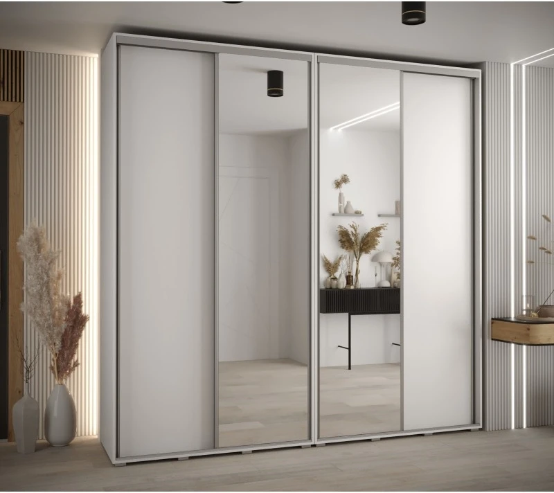 Vysoká šatní skříň s posuvnými dveřmi Davos 3 240, hloubka 45 cm, výška 235,2 cm