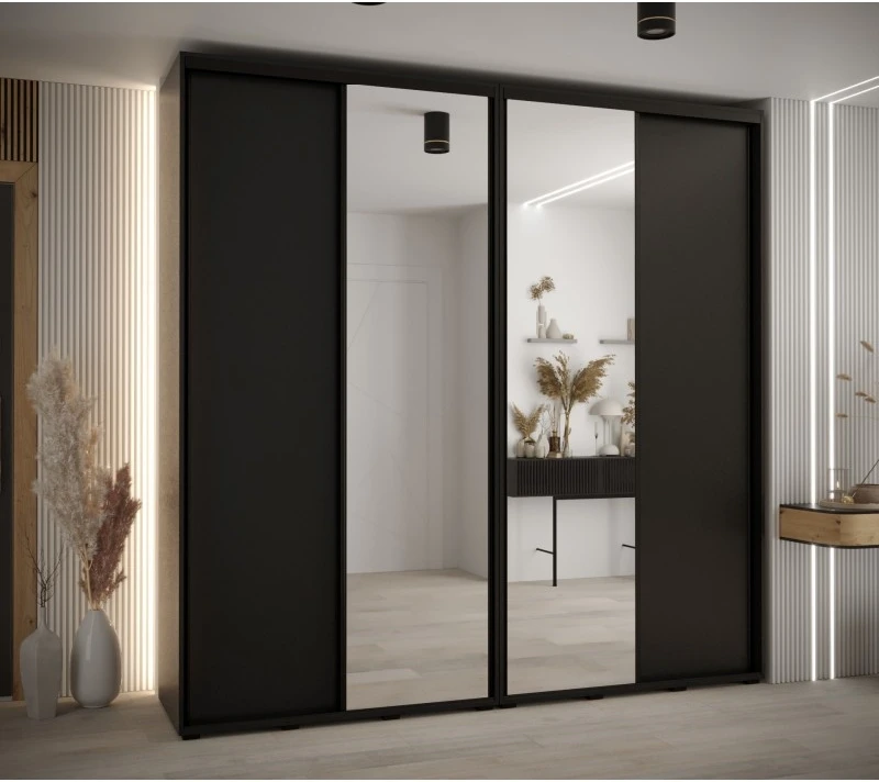 Vysoká šatní skříň s posuvnými dveřmi Davos 3 240, hloubka 45 cm, výška 235,2 cm