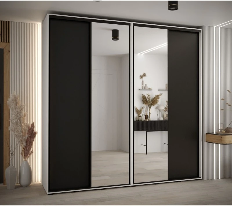 Vysoká šatní skříň s posuvnými dveřmi Davos 3 240, hloubka 45 cm, výška 235,2 cm
