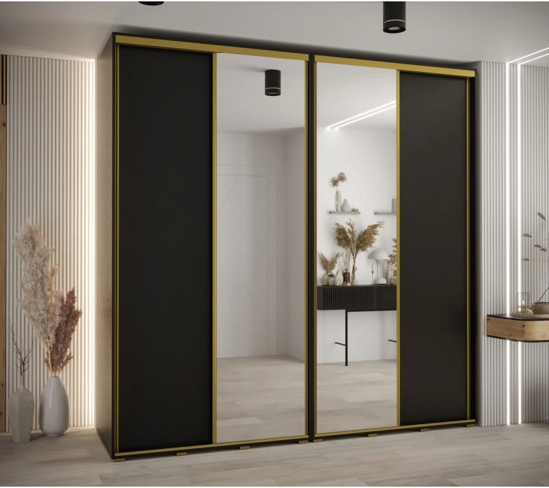 Vysoká šatní skříň s posuvnými dveřmi Davos 3 240, hloubka 60 cm, výška 235,2 cm