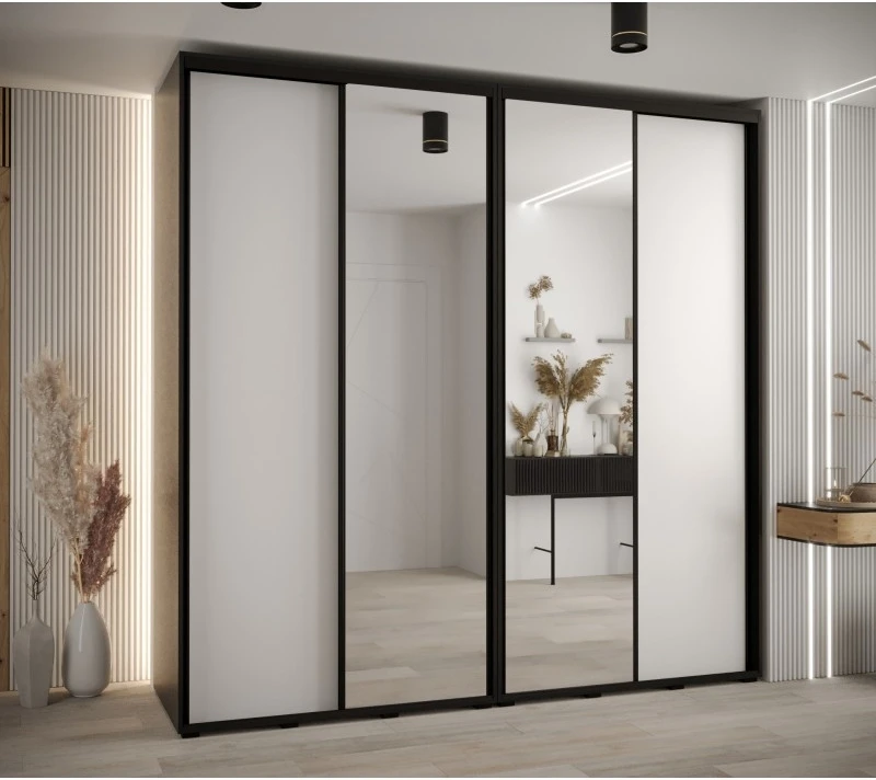 Vysoká šatní skříň s posuvnými dveřmi Davos 3 240, hloubka 60 cm, výška 235,2 cm