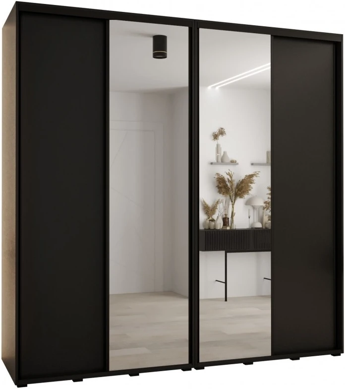 Szafa przesuwna z lustrem wysoka Davos 3 240 głębokość 60 cm