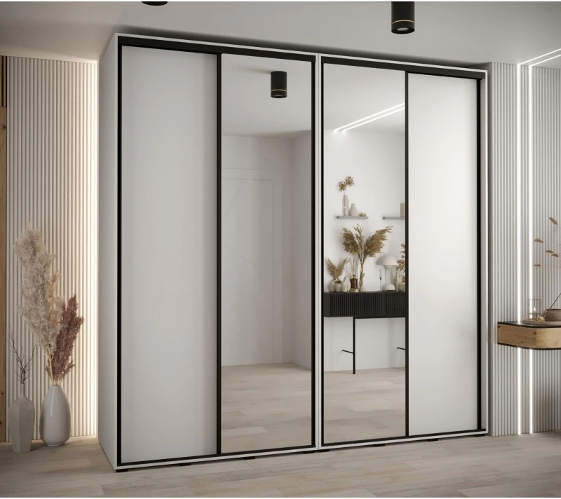 Vysoká šatní skříň s posuvnými dveřmi Davos 3 240, hloubka 60 cm, výška 235,2 cm