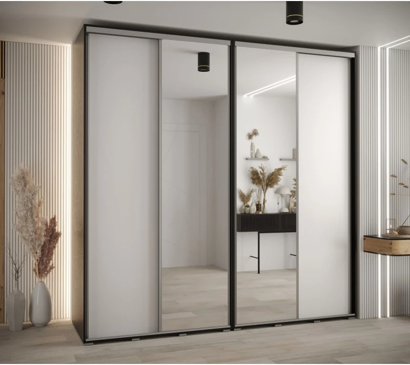 Vysoká šatní skříň s posuvnými dveřmi Davos 3 240, hloubka 60 cm, výška 235,2 cm