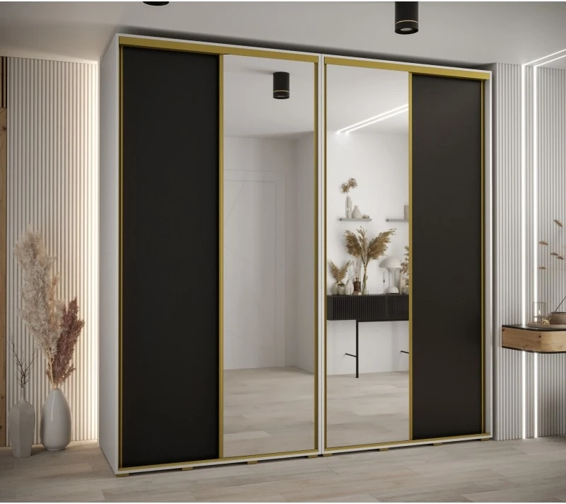 Vysoká šatní skříň s posuvnými dveřmi Davos 3 240, hloubka 60 cm, výška 235,2 cm