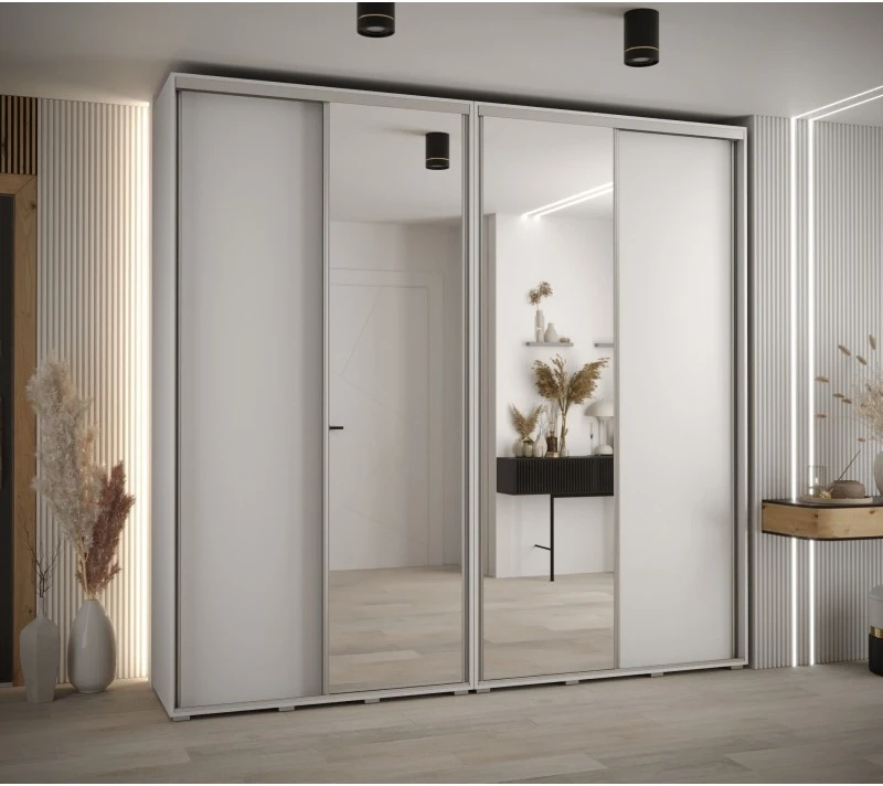 Vysoká šatní skříň s posuvnými dveřmi Davos 3 250, hloubka 45 cm, výška 235,2 cm