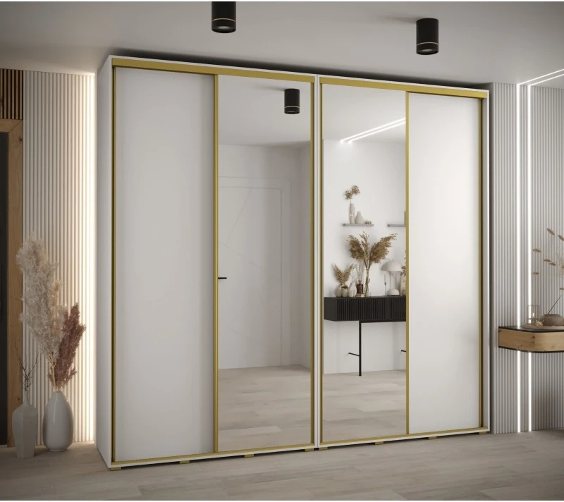 Vysoká šatní skříň s posuvnými dveřmi Davos 3 260, hloubka 45 cm, výška 235,2 cm