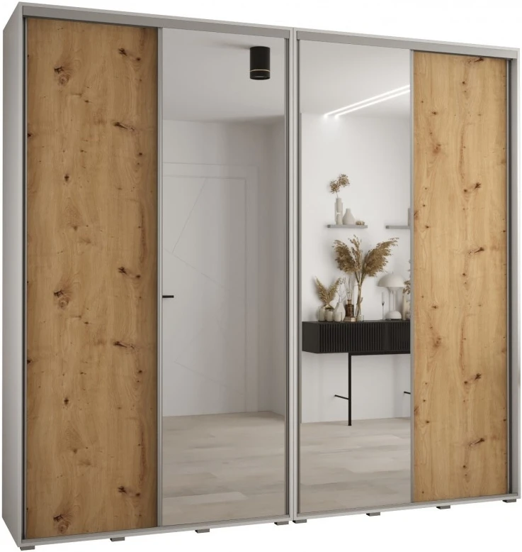 Vysoká šatní skříň s posuvnými dveřmi Davos 3 260, hloubka 45 cm, výška 235,2 cm