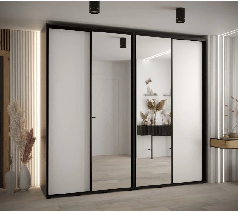 Vysoká šatní skříň s posuvnými dveřmi Davos 3 260, hloubka 45 cm, výška 235,2 cm