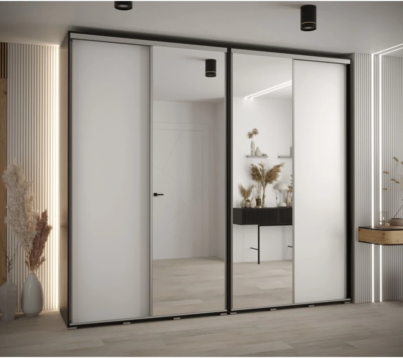 Vysoká šatní skříň s posuvnými dveřmi Davos 3 270, hloubka 45 cm, výška 235,2 cm