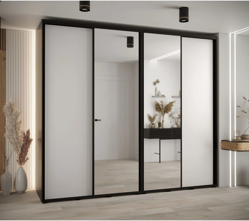 Vysoká šatní skříň s posuvnými dveřmi Davos 3 270, hloubka 60 cm, výška 235,2 cm