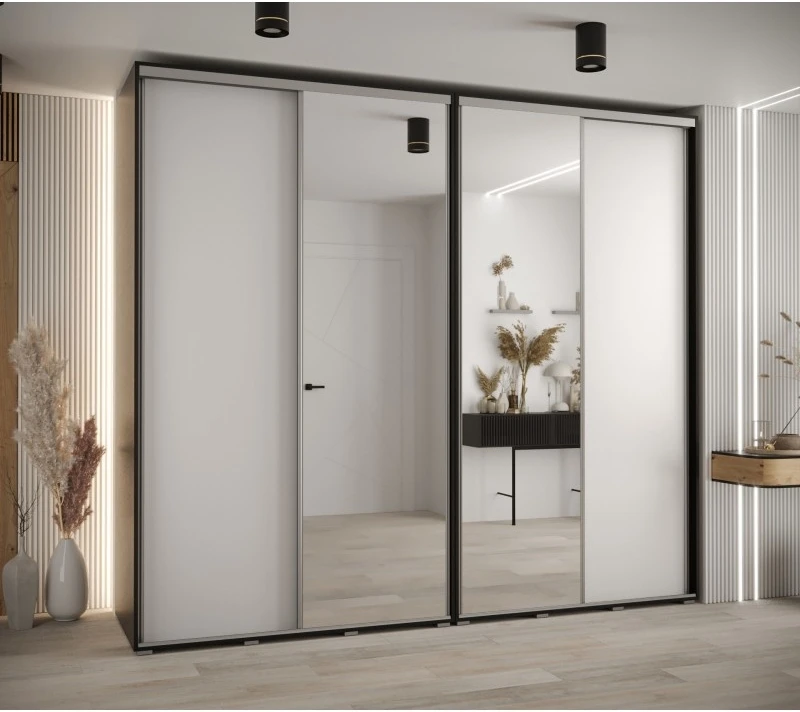 Vysoká šatní skříň s posuvnými dveřmi Davos 3 270, hloubka 60 cm, výška 235,2 cm