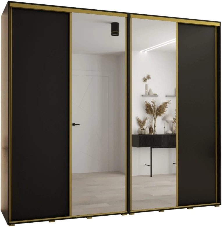 Vysoká šatní skříň s posuvnými dveřmi Davos 3 270, hloubka 60 cm, výška 235,2 cm
