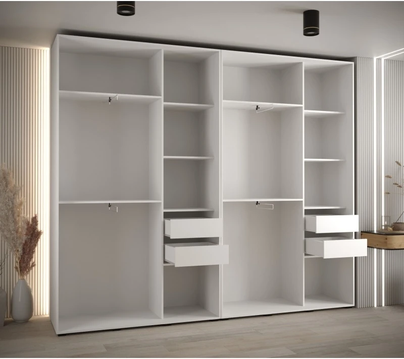 Vysoká šatní skříň s posuvnými dveřmi Davos 3 280, hloubka 45 cm, výška 235,2 cm