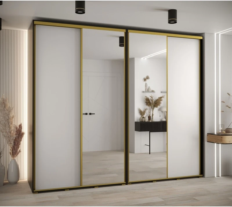 Vysoká šatní skříň s posuvnými dveřmi Davos 3 280, hloubka 60 cm, výška 235,2 cm