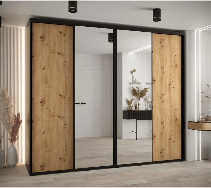 Vysoká šatní skříň s posuvnými dveřmi Davos 3 280, hloubka 60 cm, výška 235,2 cm