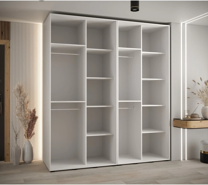 Vysoká šatní skříň s posuvnými dveřmi Davos 4 210, hloubka 60 cm, výška 235,2 cm