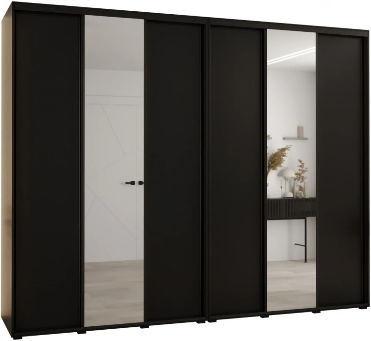 Vysoká šatní skříň s posuvnými dveřmi Davos 3 300, hloubka 60 cm, výška 235,2 cm