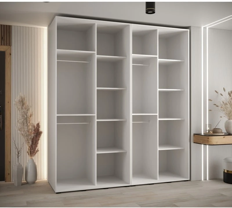 Skříň s posuvnými dveřmi a zrcadlem Davos 5 210, hloubka 60 cm
