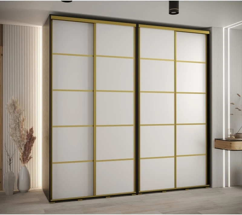 Vysoká šatní skříň s posuvnými dveřmi Davos 4 240, hloubka 60 cm, výška 235,2 cm