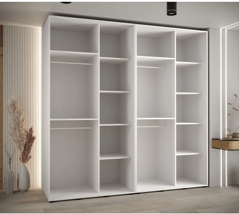 Skříň s posuvnými dveřmi a zrcadlem Davos 5 240, hloubka 60 cm