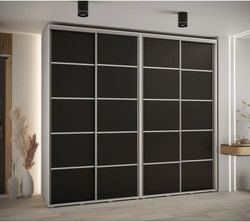 Vysoká šatní skříň s posuvnými dveřmi Davos 4 260, hloubka 60 cm, výška 235,2 cm
