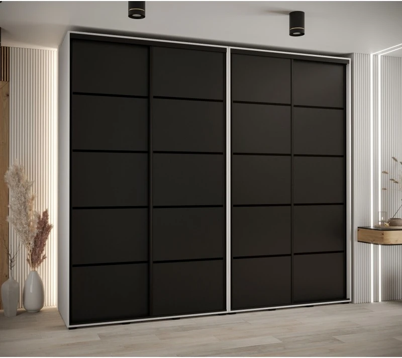 Vysoká šatní skříň s posuvnými dveřmi Davos 4 270, hloubka 60 cm, výška 235,2 cm