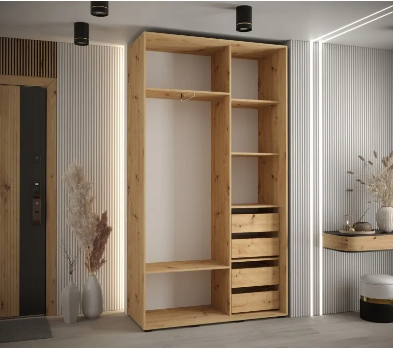 Šatní skříň s posuvnými dveřmi Cannes 1 130 hloubka 45 cm