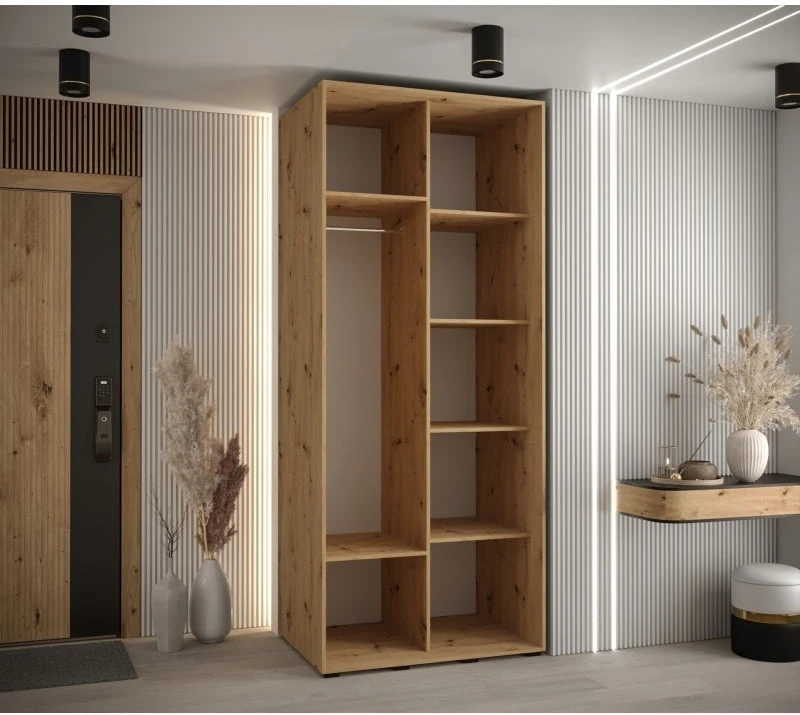 Szafa przesuwna z lustrem Cannes 5 100 60 cm głębokości 