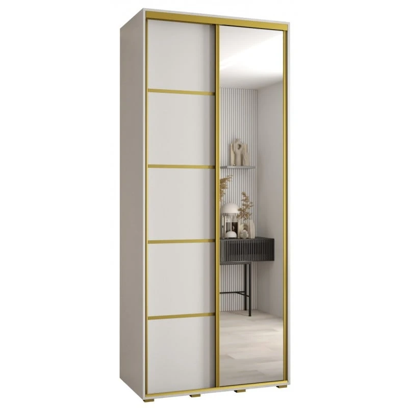 Szafa przesuwna z lustrem Cannes 5 110 45 cm głębokości 