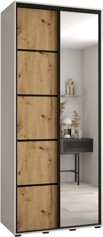 Szafa przesuwna z lustrem Cannes 5 110 60 cm głębokości 