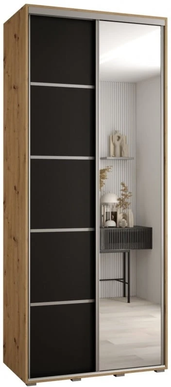 Posuvná skříň se zrcadlem Cannes 5 120, hloubka 60 cm