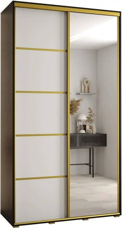 Szafa przesuwna z lustrem Cannes 5 140 60 cm głębokości 