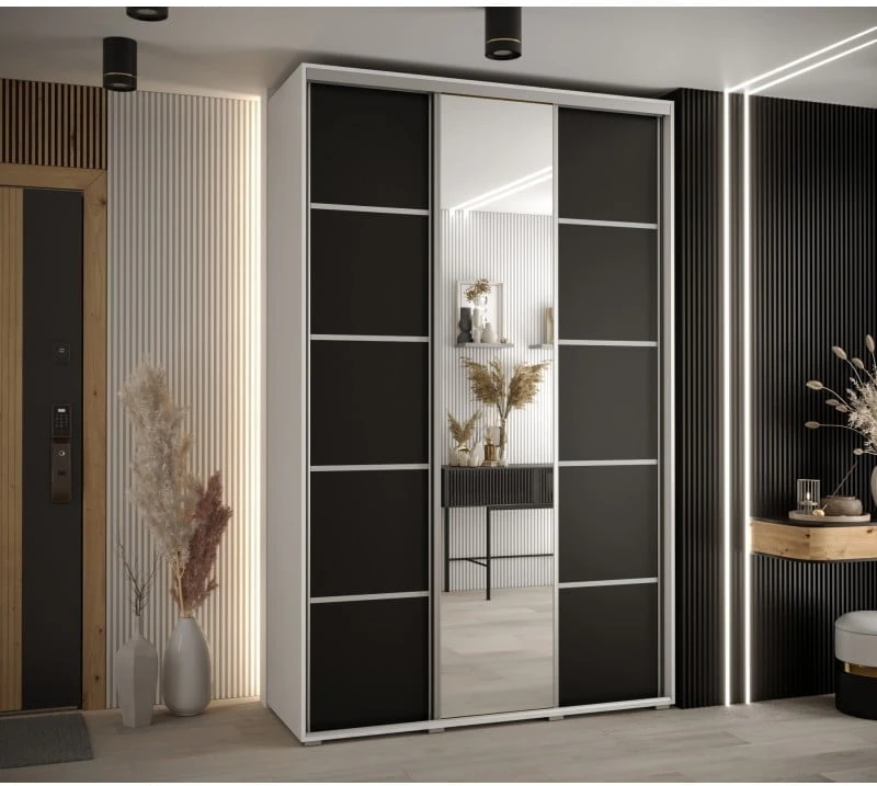 Posuvná skříň se zrcadlem Cannes 5 150 45 cm hloubka