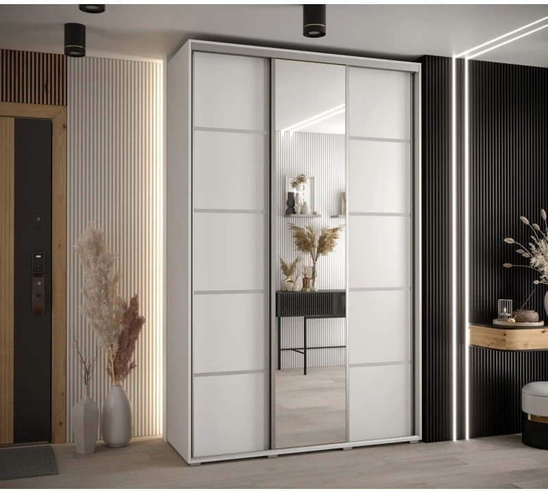 Szafa przesuwna z lustrem Cannes 5 150 45 cm głębokości