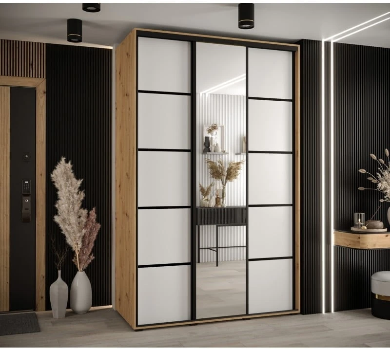 Posuvná skříň se zrcadlem Cannes 5 150 hloubka 60 cm